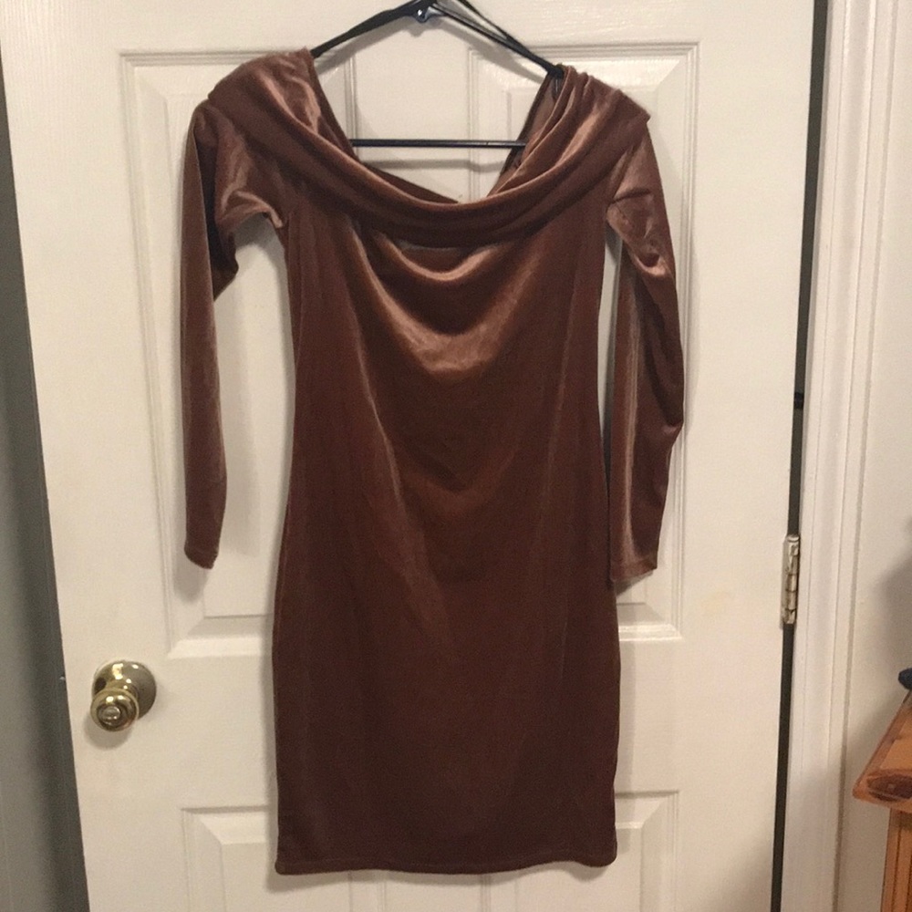 Blush velvet dress